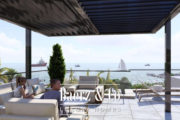 photo 2 Zadar, Sukošan, beautiful penthouse with roof terrace, first row by the sea, NKP 249.10 m2