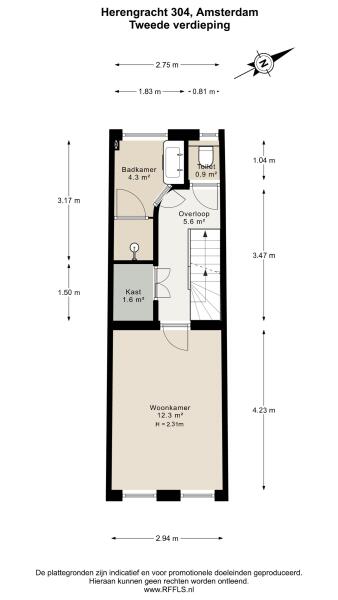 Floor Plan 3 - Herengracht 304