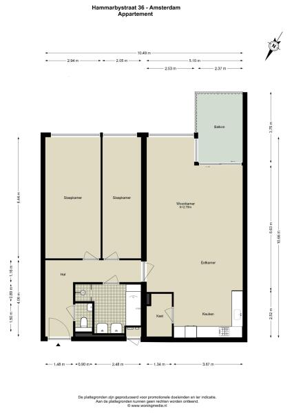 Floor Plan 1 - Hammarbystraat 36